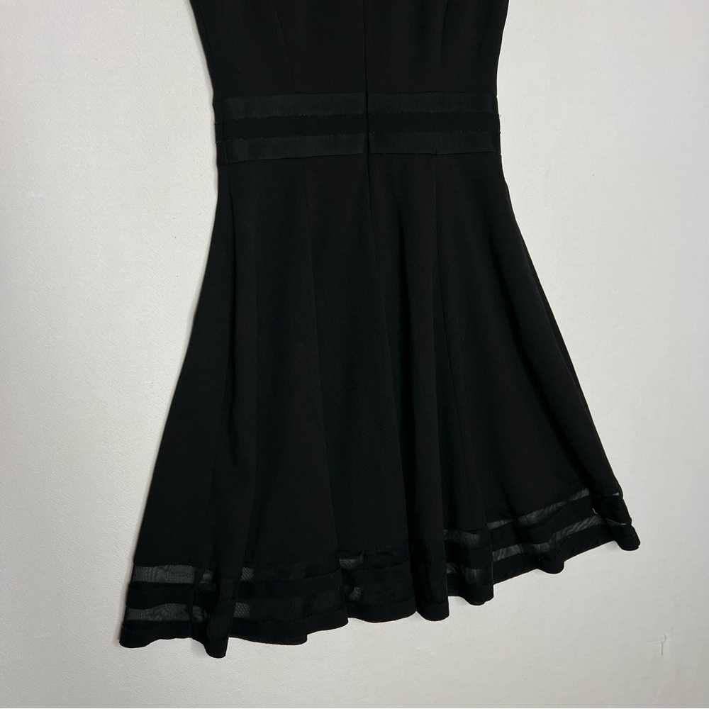 Calvin Klein Ilusion Trim Fit Flare Midi Dress Cocktail Girls Night Size 2 - Picture 8 of 10